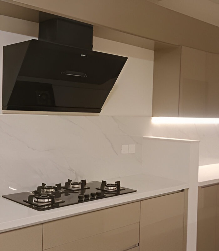  Premium wooden kitchen cabinets crafted for long-lasting utility and style.